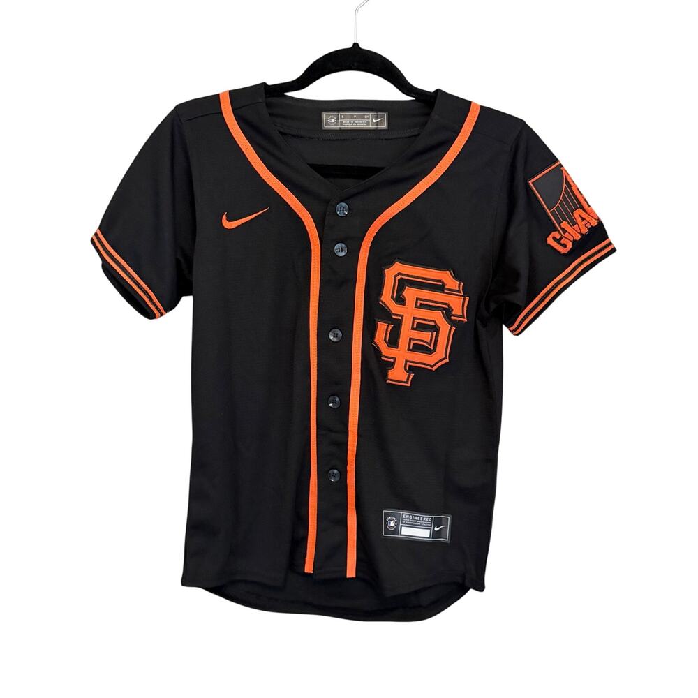 Nike SF Giants Webb #62 Baseball Jersey S Black Orange MLB Sportswear Gameday